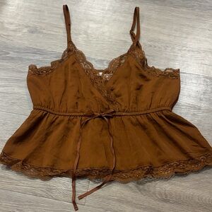 American Eagle Lace Trim Camisole Top